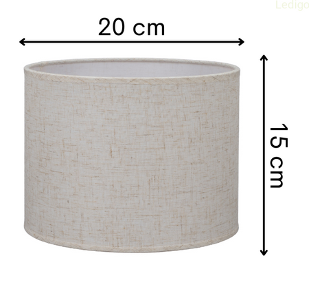 Abażur walec Classic lniany gwint E27