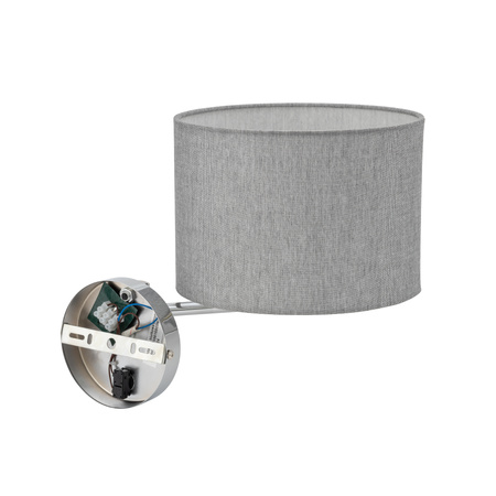 Kinkiet regulowany z włącznikiem szary HOTEL MOOD Nowodvorski 11788