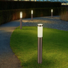 Słupek ogrodowy srebrny okrągły 1xE27 lampa IP44 65cm 