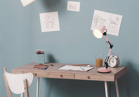 Pastelowa lampka biurkowa do pokoju dziewczynki K-MT-COSMO różowy