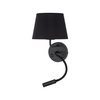 MAJA BLACK KINKIET 2 E27 + G9