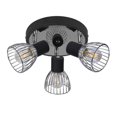Lampa Candellux 98-61546 plafon E14 czarny chrom