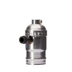 Oprawka dekoracyjna EKO E27 do lamp retro Srebrna On/OFF