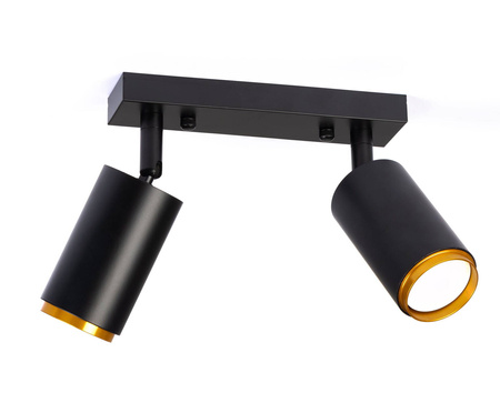 Lampa sufitowa spot light TUBA podwójna czarna ZŁ