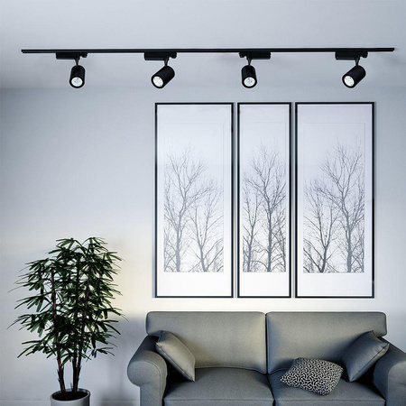 Oprawa Szynosystem 3F V-TAC 35W 10st Czarna VT-4536 3000K 3000lm