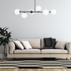 Lampa sufitowa Milano czarna 6xE14 mleczne kule EP1C20