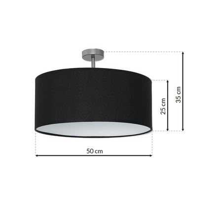 Lampa sufitowa CASINO BLACK/CHROME 1xE27 czarna