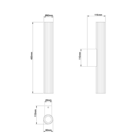 Kinkiet Linea LED CCT IP44 biały LP-0510/1W-45 WH