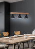 Lampa wisząca Candellux Vario 33-73471 3xE27 czarna drewniana