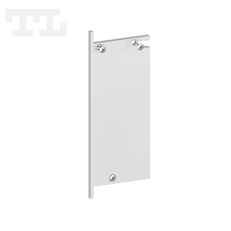 Zaślepka aluminiowa srebrna P26-2 PRAWE bez otworu (wkręty w komplecie) (nr kat 7726218)