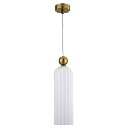 Lampa wisząca Piega 1xE14 biała złota
