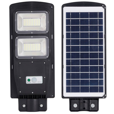 Naświetlacz Solarny LED STREET-6 z czujnikiem PIR, czarny + pilot