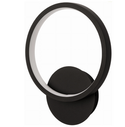 Nowoczesny kinkiet Lumino czarny okrąg modern LED 12W 4000K