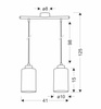 Aspra lampa wisząca czarny 2x60w e27 klosz bursztynowy