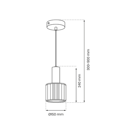 Lampa wisząca CRISTAL 1xE27