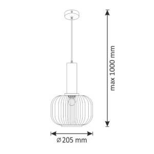 Lampa wisząca CUMBRIA Smokey E27
