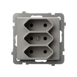 Ospel Sonata Kaszmir Gniazdo potrójne EURO GP-3R/m/82