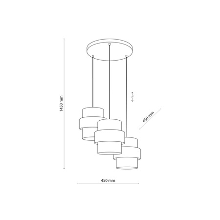 Lampa wisząca CALISTO New 3xE27