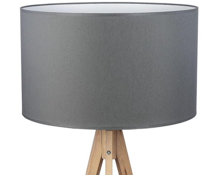 Lampa podłogowa drewniana Trójnóg szara Treviso