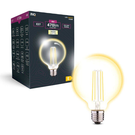 Żarówka Filament  LED G80  E27 4W ciepła 3000K