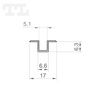 LED P6-4 Profil 1000 mm grafitowy lakierowany RAL 7016 (nr kat 8664017016)