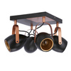Lampa czarno-miedziana regulowana plafon E14 4x40W Anica 98-83128