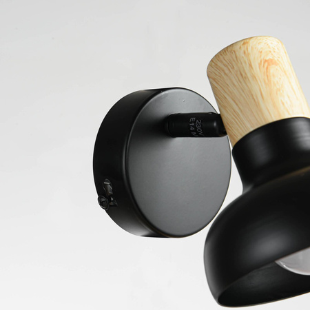 Light prestige Arezzo kinkiet czarny LP-1420/1W BK