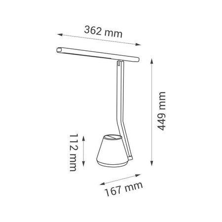 Lampka LED Cube z przybornikiem czarna