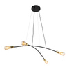 Lampa wisząca HELIX BLACK/GOLD 4xE27