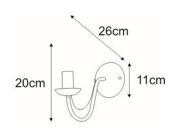 Nowoczesny, biały, świecznikowy kinkiet K-3998 z serii BARTEZ II