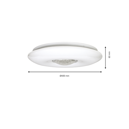 Plafon VELA biały 24W LED Ø400 mm Ściemnialny