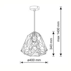 Lampa wisząca HORTA 1xE27