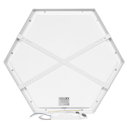 Panel LED Natynkowy HEXAGON BY-SLS-6C Plaster Miodu 40W Biały