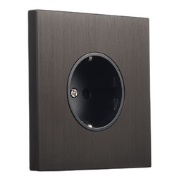 Gniazdo podtynkowe schuko  TOGGLICA kwadrat dla 4U, WAVE, DEUCE, BRĄZ SZCZOTKOWANY