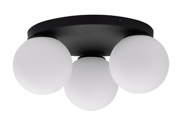 Lampa sufitowa plafon szklane mleczne kule 3xE27 Maxi 40cm