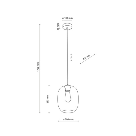 Lampa wisząca ELIO Graphite 1xE27