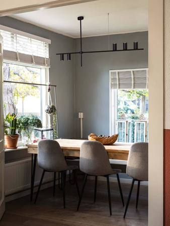 Nowoczesna, czarna lampa wisząca nad stół K-4755 z serii ROCCO