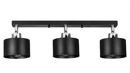 Klosz metalowy czarny kubełek loft E27