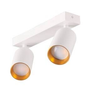 Lampa ścienno-sufitowa MARIBEL 2 GU10 biała + złote pierścienie