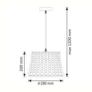 Lampa wisząca BRENA 1xE27