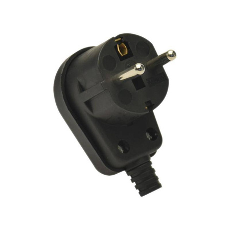Wtyczka kątowa z/u czarna 16A WB4 2P+Z ELEKTRO