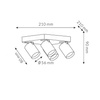 Oprawa  OZZO Cleo 4Q-BL spot 4-50W czarna
