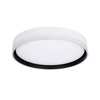 Florida lampa sufitowa plafon biały+czarny 24w led 39 cm klosz biały