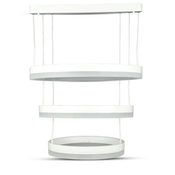 Oprawa Zwieszana LED V-TAC 82W Soft Light Chandelier Ściemnianie Biały VT-82-3-W-N 3000K 4550lm 3 Lata Gwarancji