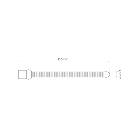 Opaska Zaciskowa 2,5x160mm Czarny - 100szt