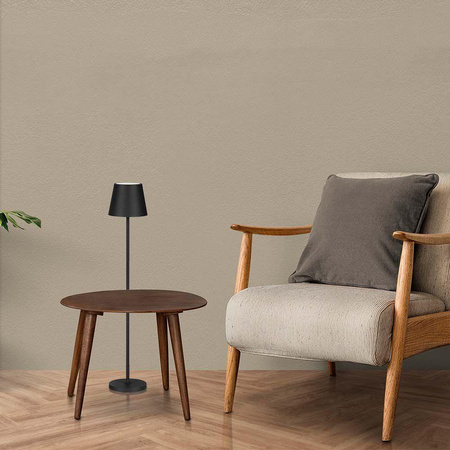 Lampa Podłogowa V-TAC 4W LED Czarna IP54 Ładowalna VT-7544 3000K 300lm