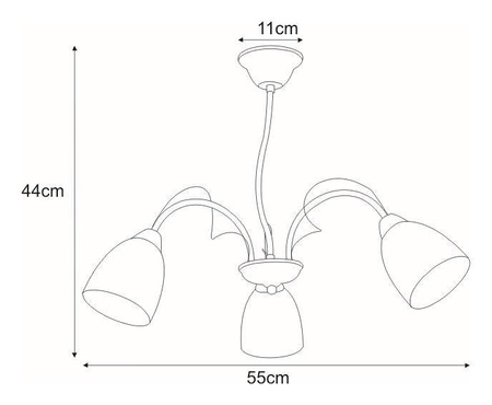Lampa sufitowa K-JSL-6218/3 CHR z serii ARON