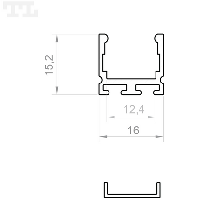LED P5-4 Profil 1000 mm anod (nr kat 865401)