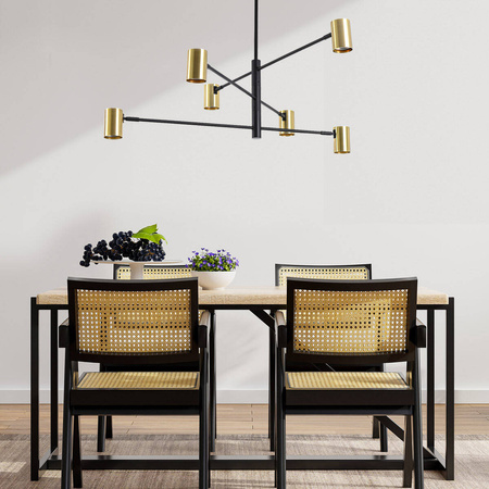 Light prestige Snow 6 wiszący złoty LP-731/6P GD