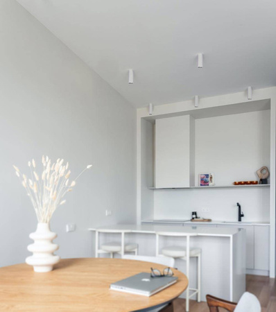 Biały, natynkowy downlight do korytarza K-4415 z serii MILE WHITE